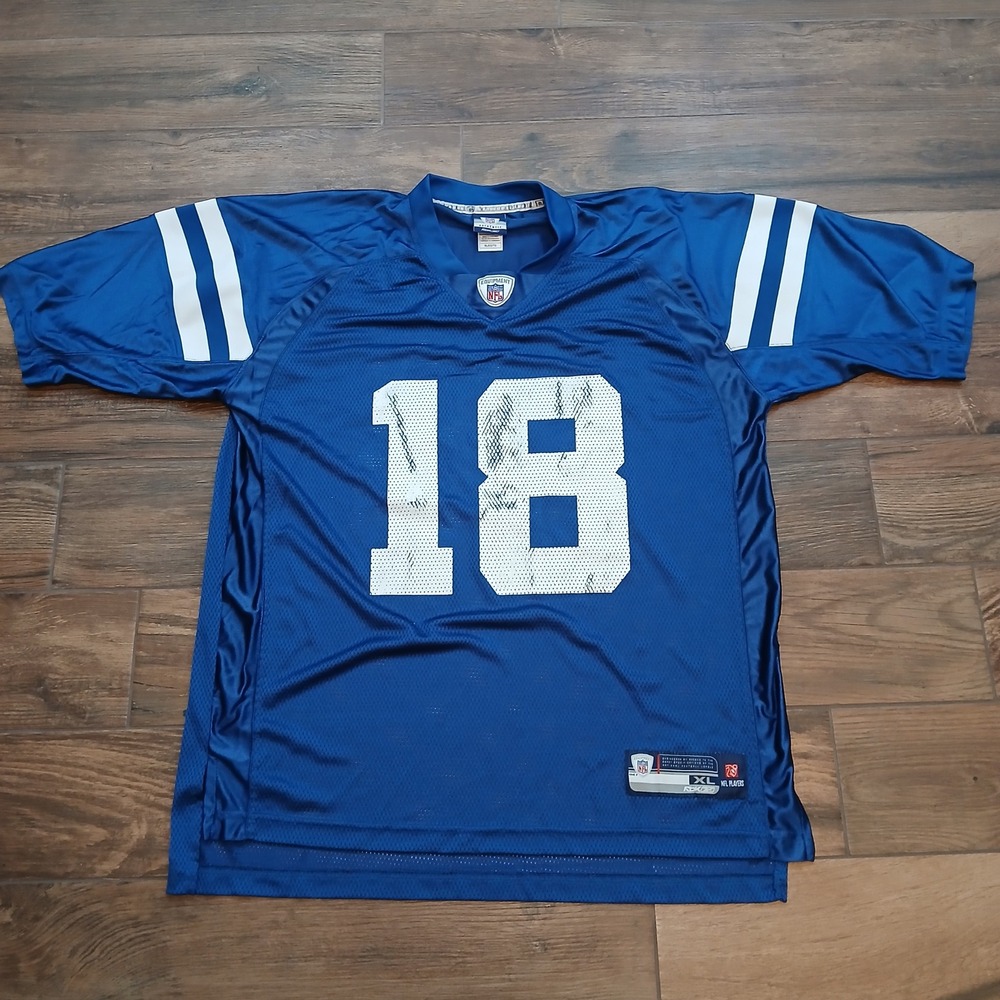 Vintage Indianapolis Colts Jersey Mens Extra Large Blue Reebok Peyton Manning I